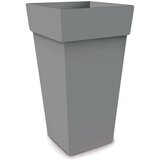 BLUMAX visoka kvadratna posuda za biljke Melrose (Vanjska dimenzija (D x Š x V): 30 x 30 x 41 cm, Plastika, Sive boje) | shoptok.hr