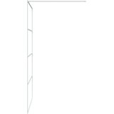Pregrada za tuš bijela 115 x 195 cm s prozirnim staklom ESG | Eponuda.ba
