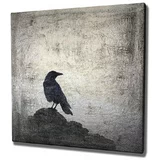 Vega zidna slika na platnu black bird, 45 x 45 cm