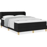 Box Spring Krevet s Madracem - Crna 160x200 cm Tkanina | shoptok.hr