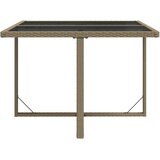  Vrtni stol bež 109 x 107 x 74 cm od poliratana i stakla | shoptok.hr