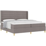  Krevet s opruga kutije Sivo-smeđa 200 x 200 cm tkanina | shoptok.hr