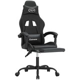  Vrtljiv gaming stol z oporo za noge črno umetno usnje, (21377947) | Shoptok.si