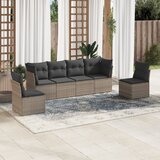Maison Chic Seti vrtnega pohištva - Vrtna garnitura - Vrtni pohištvo set 6-delna z blazinami siv poli ratan, (21804334) | Shoptok.si