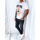 DStreet T-shirt męski z nadrukiem biały | Shoptok.si