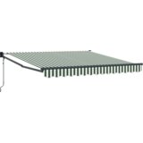 vidaXL automatska uvlačiva tenda zeleni i bijeli 300x250 cm, zamjena za tkaninu tende za okvir 3x2.5 m zeleni i bijeli | shoptok.hr