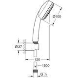 Grohe Tempesta Cosmopolitan 100 set za tuš, 1 funkcija 26084002 | ePonuda.com
