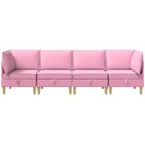  Set namještaja za dnevni boravak 4 pcs Ružičasta Tkanina | shoptok.hr