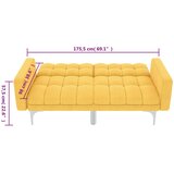 vidaXL Kavč z ležiščem rumeno blago | Shoptok.si