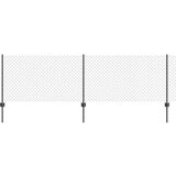  Ograda od lančanika sa 10 U postova siva 0.8x10 m čelik | shoptok.hr