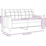 vidaXL 3-dijelni set sofa s tabureom crni od tkanine | shoptok.hr