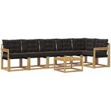  Set vanjskih sofa 7 kom. Bijela i crna | shoptok.hr