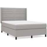  Box spring s madracem svjetlosivi 140x200 cm od tkanine | shoptok.hr