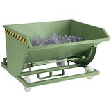 eurokraft pro Prekucna posoda za odrezke, s poliamidnimi kolesi, prostornina 0,75 m³, reseda zelene barve | Shoptok.si