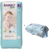 Bambo pelene nature eco-friendly 3 a52 + love&care vlažne maramice, 100 komada cene