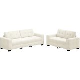  2 kosna sedežna garnitura z blazinami, smetana, žamet, (22054399) | Shoptok.si