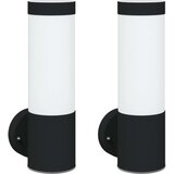  Vanjska zidna svjetla 2 komada Crni nehrđajući čelik IP44 | shoptok.hr