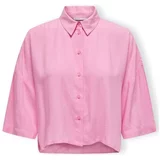 Only Topi & Bluze Noos Astrid Life Shirt 2/4 - Begonia Pink Rožnata