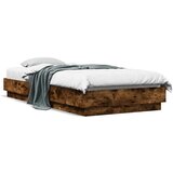  Okvir za krevet s LED svjetlima dimljena boja hrasta 90x200 cm Cijene