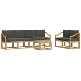 vidaXL Zunanja garnitura za sedenje z blazino 7 pcs Bela in antracit, (5000281056) | Shoptok.si