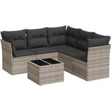 vidaXL 6-dijelni set vrtnih sofa od poliratana s jastucima svjetlosivi | shoptok.hr