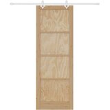  Klizna vrata Prirodna i bijela 83 x 232 cm Masivna borovina | shoptok.hr