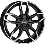 RIAL A17 4x108 ET20 6,5x17 LUCCA črna spredaj polirana 65,1 (Citroen, DS3, Jeep Avenger, Opel Corsa | Shoptok.si