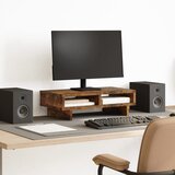 vidaXL Stojalo za monitor dimljeni hrast 50x27x15 cm inženirski les Cene