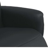 vidaXL Naslonjač od umjetne kože s osloncem za noge crni | shoptok.hr