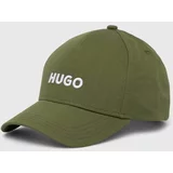 Hugo Bombažna bejzbolska kapa zelena barva, 50518901