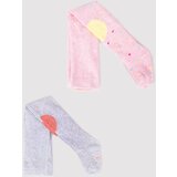 Yoclub kids's 2Pack girl's tights with abs RAB-0025G-AA0A-005 Cene