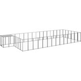  Kavez za pse crni 26,62 m² čelični | shoptok.hr