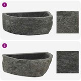  Umivaonik za zid Sivi 45 x 35 x 15 cm River Stone | shoptok.hr
