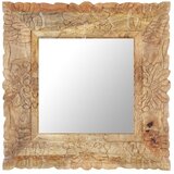 vidaXL Ogledalo 50x50 cm trden mangov les | Shoptok.si