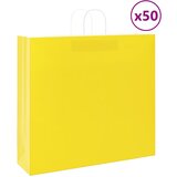  Papirnate vrećice 50 kom s ručkama žute 54x15x49 cm | shoptok.hr