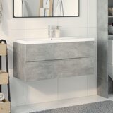  2-dijelni set kupaonskog namještaja siva boja betona drveni 100 x 38.5 x 45 cm | shoptok.hr