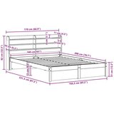  Konstrukcija postelje 2 pcs Voskast rjav Masivno borovo les, (5000121499) | Shoptok.si