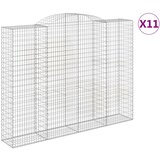  Lučne gabionske košare 11kom 300x50x220/240cm pocinčano željezo | shoptok.hr
