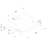 Tesla aspirator DT600AXB teleskopski/60cm/350m3/h/siva+crna Cene