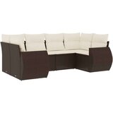 vidaXL 6-dijelni set vrtnih sofa od poliratana s jastucima smeđi | shoptok.hr