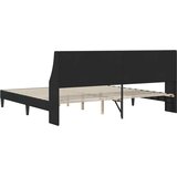  Krevetna konstrukcija s uzglavljem Crna 200 x 200 cm Baršun | shoptok.hr