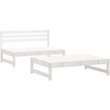 Maison Chic Seti vrtnega pohištva - Vrtna garnitura - Vrtni pohištvo set 2-delna bela trdna borovina, (21811475) | Shoptok.si