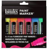 LIQUITEX Professional Set markerjev Paint Marker Fluo (6 kos, Večbarvna Neon, 15 mm, Pravokotna konica) Cene