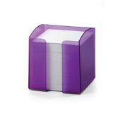 Durable Lističi in stojalo TREND, prosojno lila, lističi: 90 mm x 90 mm, 500 lističev, beli | Shoptok.si