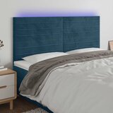  LED uzglavlje tamnoplavo 160x5x118/128 cm baršunasto | shoptok.hr