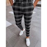 DStreet Spodnie męskie chinosy w kratę czarne | Shoptok.si