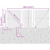  Zavareno žičano ograđivanje s bodljama 10 x 1,2 m Srebrna Mreža | shoptok.hr