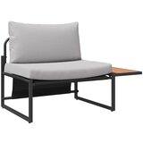  Sjedeća garnitura za vrt 2 pcs Svjetlosiva Čelik | shoptok.hr