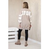 Kesi Insulated sweatshirt with California inscription dark beige | shoptok.hr