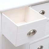 Komoda z 10 predali bela 113x30x79 cm les, (20656217) | Shoptok.si